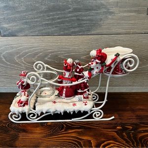 Snowman sleigh candle‎ holder